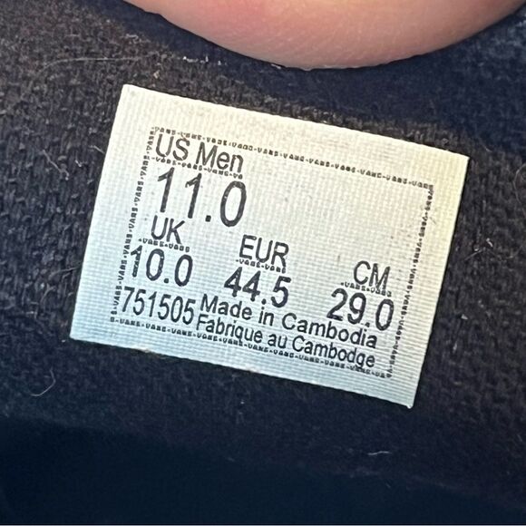 Vans Men's Black and White Sneakers Off the Wall Size 11 - Picture 9 of 9